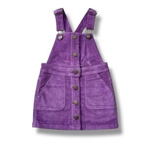 Jamie Kay Girls Grace Overall Dress Size 4 Purple Corduroy Pinafore New Fall